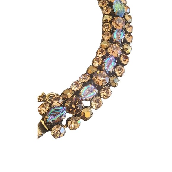 Vintage Signed Regency Sapphirine & Rhinestone Bracelet (A2585) - Picture 4 of 6